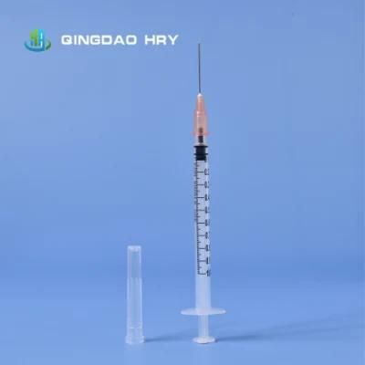 Top Medical Supplies Disposable Syringe 1ml Three Parts Syringe with Needle 25g *1&quot;