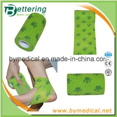 Dog Footmark Printing Non Woven Self Adhesive Bandage