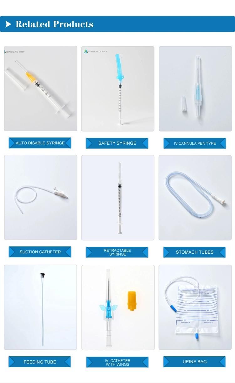 Stock Products Disposable Medical Luer/Slip Lock Syringe Injection Syringe with Needle or Safety Needle