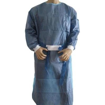 Disposable Waterproof Oilproof Isolation Gowns Level 2 PP PE Material Isolation Gowns with Hood