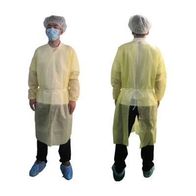 Waterproof Lightweight Sterile Breathable Droplets Hospital Medical Protection Gowns Clothing with Rib Cuff