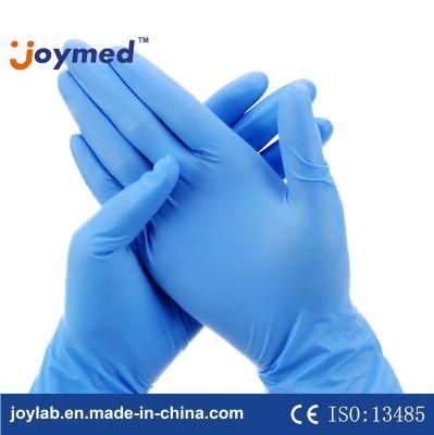 Disposable Blue Nitrile Gloves Powder Free for Medical Use