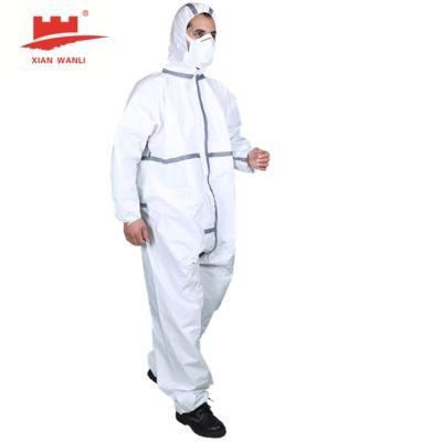 Type4/5/6 Disposable Safety Clothing Coverall with Reflective Tape