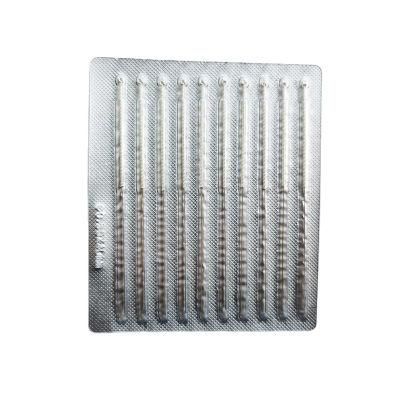 2in Disposable Sterile Silver Plated Handle Acupuncture Needles with Aluminum Foil Packing