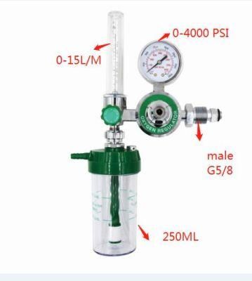 High Quality Afk Oxygen Hospital Pressure Regulator with Flowmeter and Humidifier Bottle Cga540
