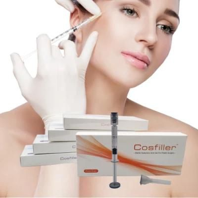 1ml Facial Injectables Cross Linked Dermal Filler Hyaluronic Acid Lips Filler Injection