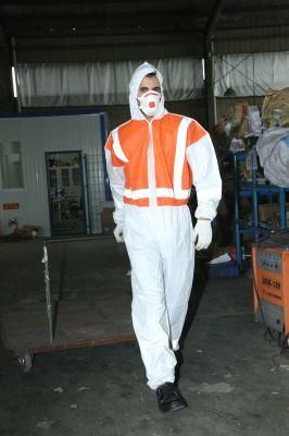 Disposable Industrial Coveralls with Reflective Tapes