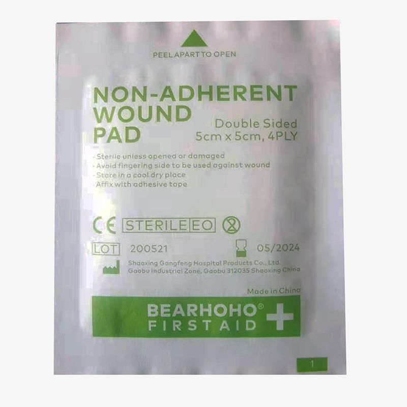 CE Certified High Quality Non-Adherent Wound Pad 4 Ply Accessories for First Aid Bags