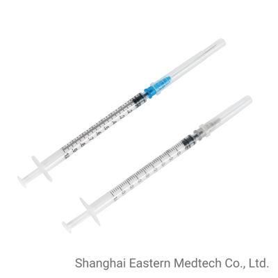 Professional Syringe Manufacturer CE and ISO 13485 Needle Mounted Lds 1ml Vaccine Syringe