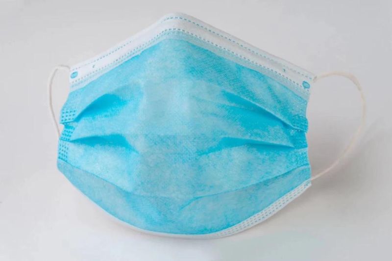Blue 3 Ply Earloop Disposable Face Mask Type I