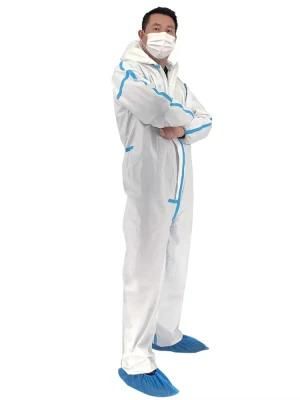 Disposable Chemical Medical PPE Coverall Suit with Hood