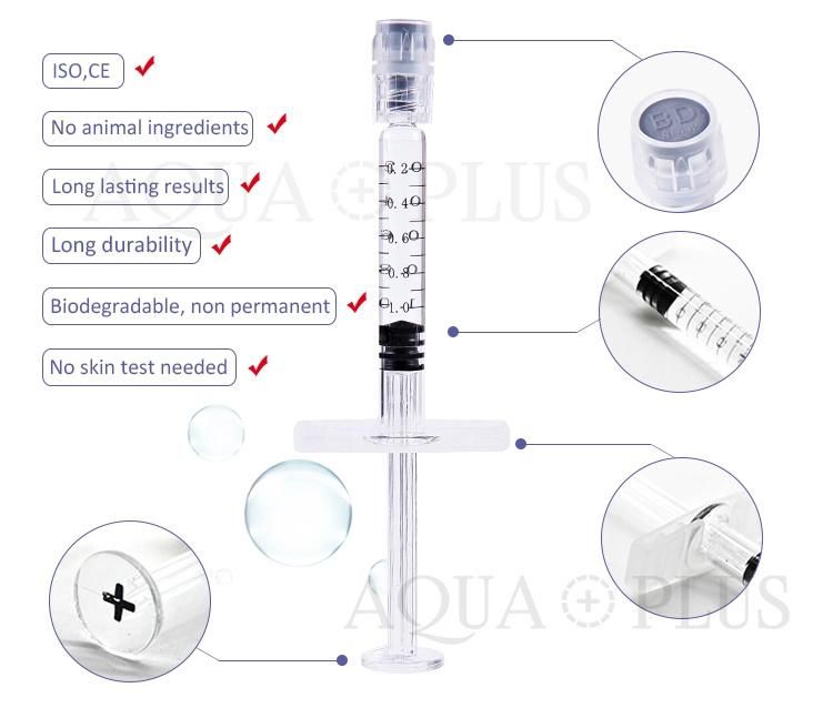 2021 Injectable Hyaluronic Acid Dermal Filler Breast Dermal Filler Derm 2ml