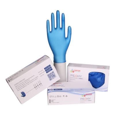 XL. Vinyl Gloves Blue Examination Medical Grade Powder Free Disposable