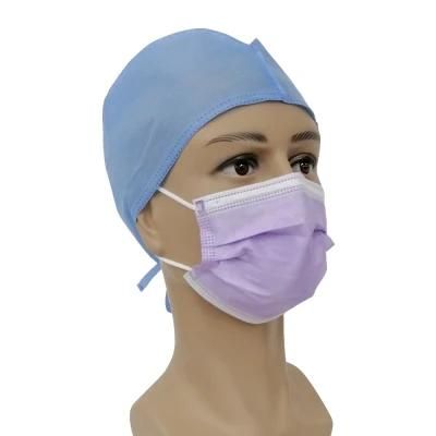 Disposable 3-Ply Non-Woven Surgical Face Mask Ear Loop and Tie on