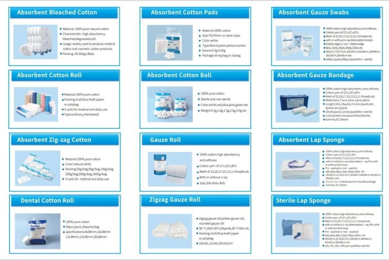 Disposable Product Absorbent Surgical Dressing Gauze Roll of Bp Standard