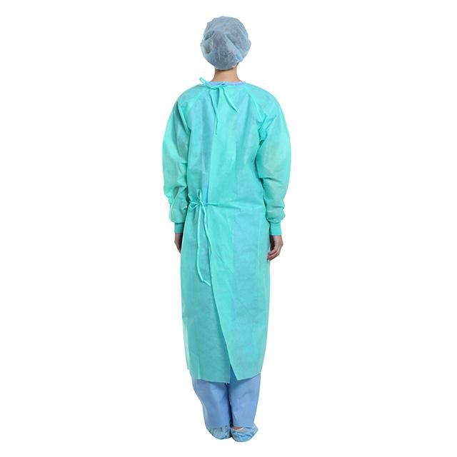 Disposable PP/SMS Non-Woven Isolation Gown Waterproof