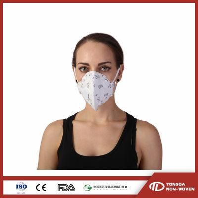 Disposable Reusable Nonwoven Particle Filtering Ear Strip Folding Half Face Mask with Customs Data