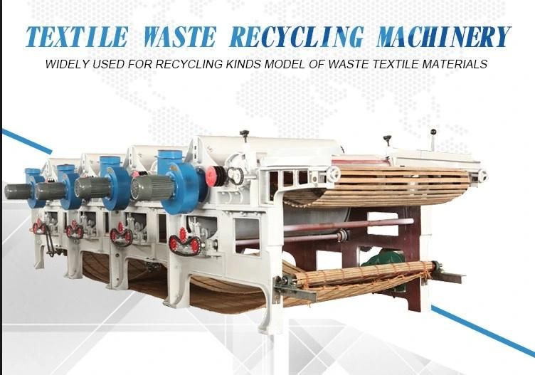 Professional Six Roller Cotton Fabric Textile Waste Recycling Machine for Cotton Spinning