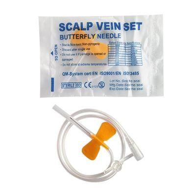 Medical Safety Luer Lock 21g 23G Catheter Infusion Set Blood Collection Lancet Scalp Vein Butterfly Needle