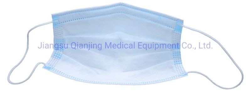 Mouth Guard Disposable Non-Woven 3 Ply Natural Medical Face Mask for Adults