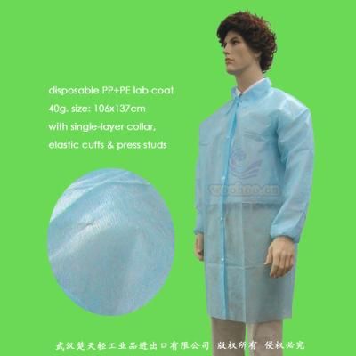 Disposable PP+PE Lab Coat