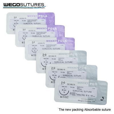 Disposable Sterile Medical Absorbable Non Absorbable Surgical Silk/Catgut/PGA/Nylon/Pdo/Pgla/Pgcl/Pgar Suture with CE FDA