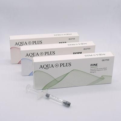 Aqua Plus 2ml Injectable Hyaluronic Acid Dermal Cross Linked Fillers Ha Syringe