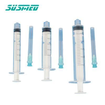 Plastic Injection Water Disposable Plastic Luer Lock Syringe with Needle