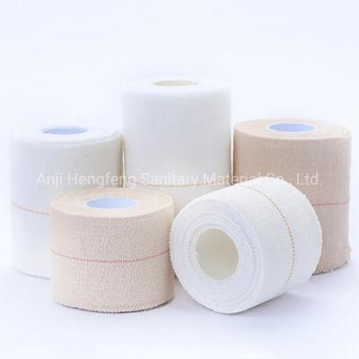Mdr CE Approved Elastic Adhesive Bandage Support Strapping Tape White or Yellow Corlor with A Line Eab
