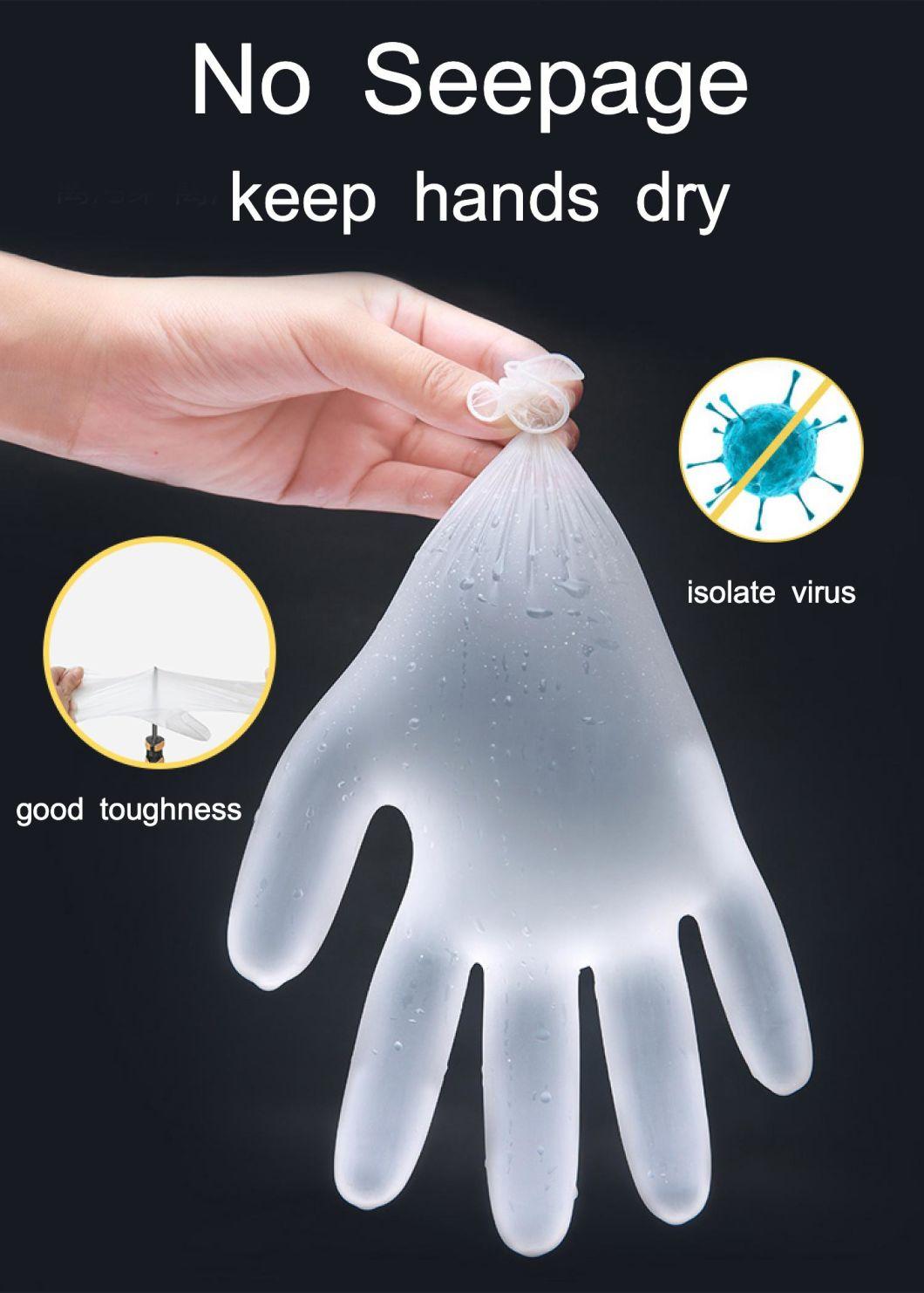 FDA CE Disposable PVC Gloves Powder Free Food Grade Vinyl Gloves