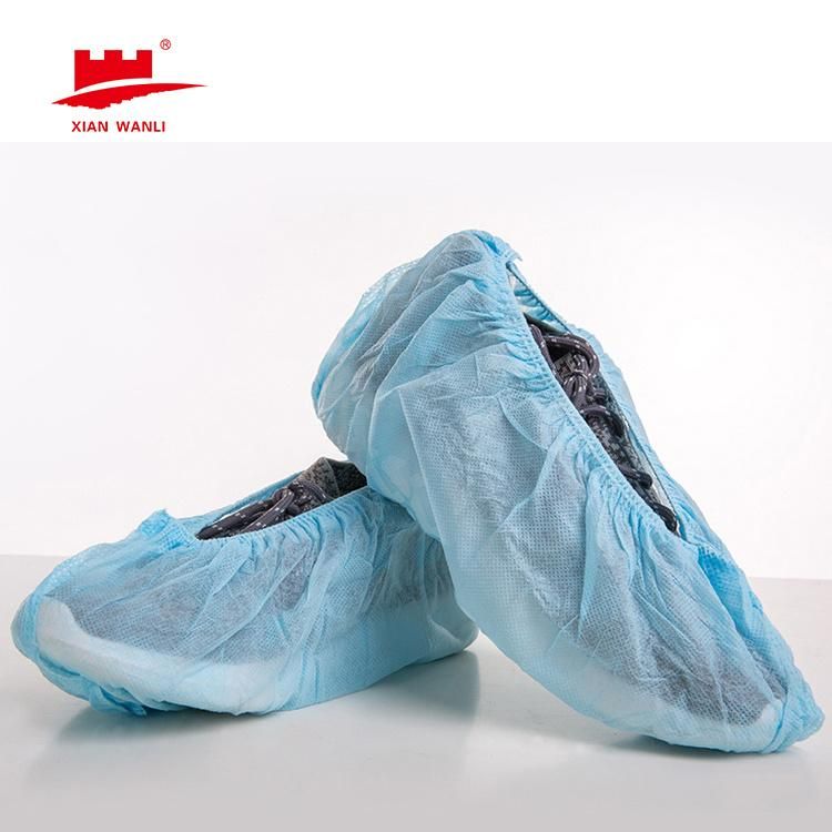 High Quality Disposable Plastic CPE PE Shoe Cover Anti-Skid Blue