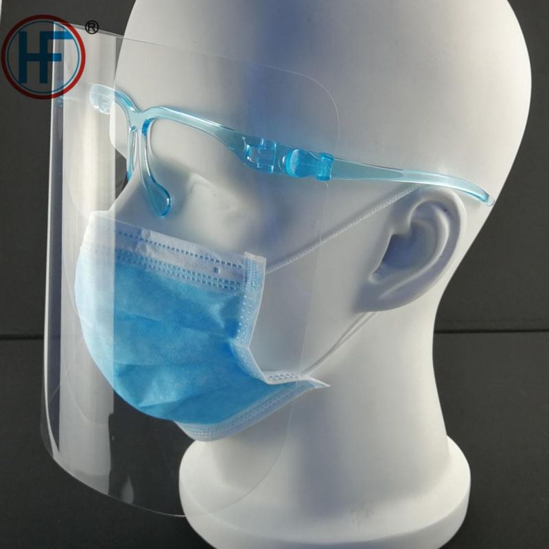 Mdr CE Approved Safety Disposable Clear Plastic Face Shield with The Thickness of 0.25mm