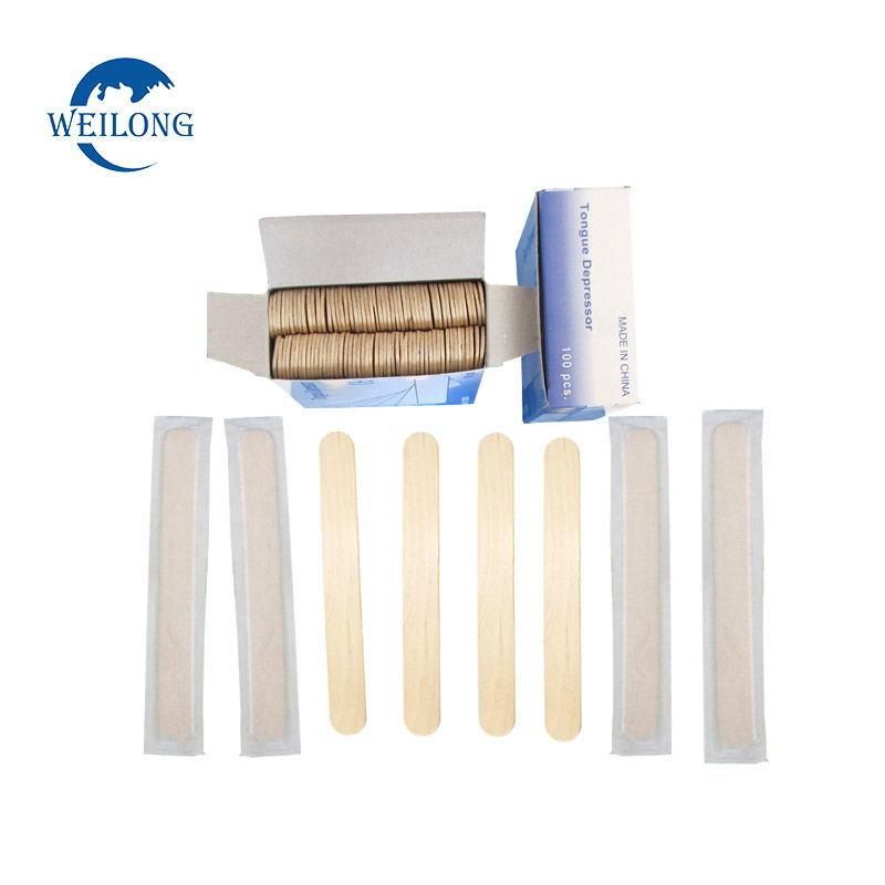 Hot Sale Stocked Sterile Disposable Wooden Tongue Depressor