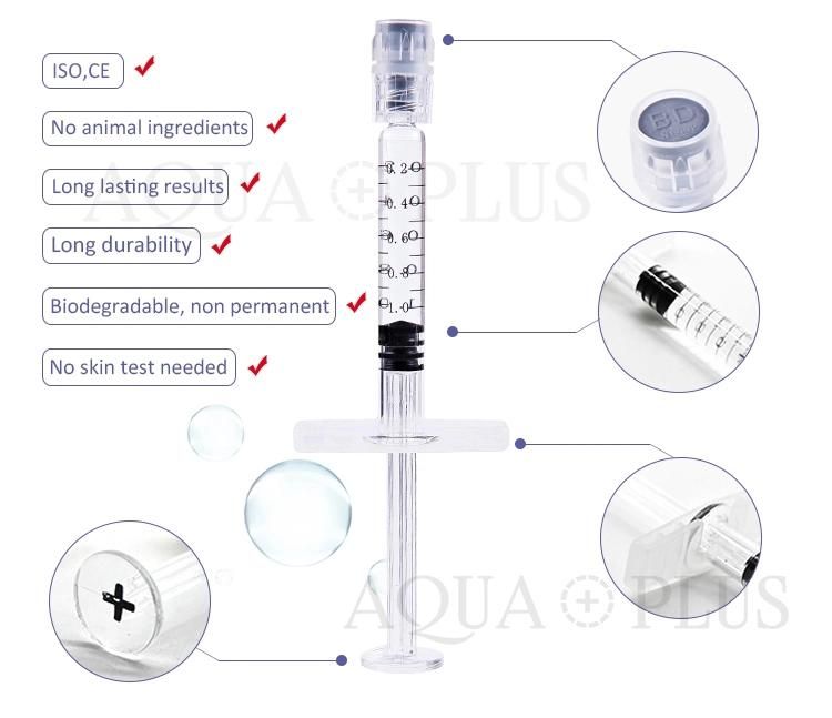 Beauty Cream 2ml Cosmetic Injection Hyaluronic Acid Dermal Filler of Medical Materials