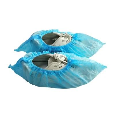 Disposable and Recyclable Material Shoes Covering Water Resistant Non-Slip Rubber Shoe Covers 100 PCS Pack Elastic Top PP Non-Woven Overshoes