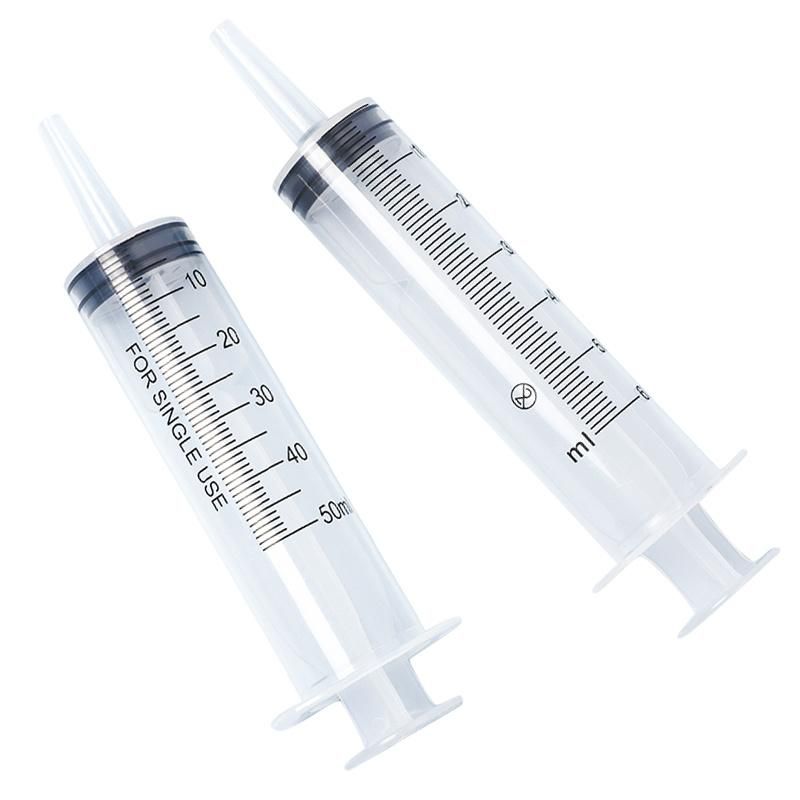 Custom High Quality Flush Plastic Medical Supply Needle Syringe 50ml 60ml