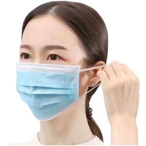 China Customs White List and Blue and White Sugical Face Mask Non-Woven 3ply with Earloop Disposable Medical Masks with More Than Bfe99