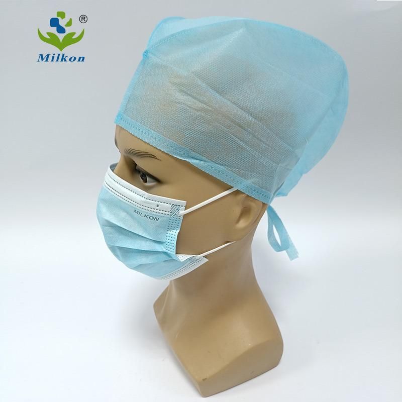 China Supplier Disposable Medical Nonwoven Clip Cap Mob Cap Nurse Cap Doctor Cap