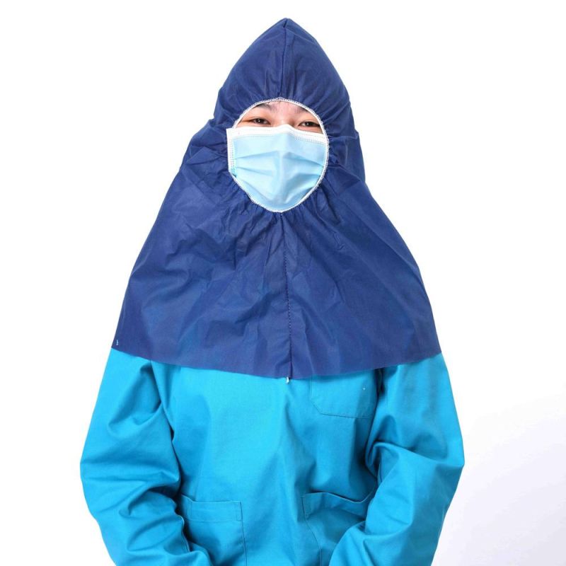 Disposable Hairnet - Astronaut with Beard Cover Balaclava Style Hood Blue