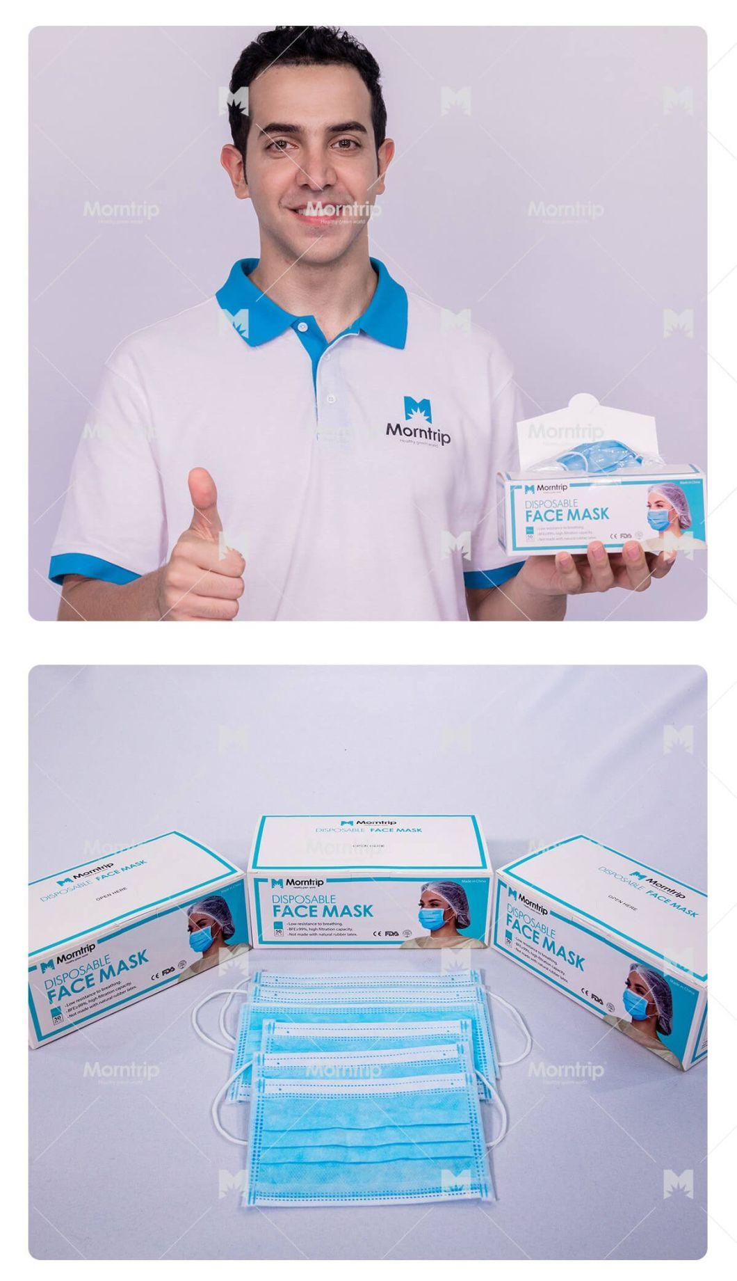Earloop 3 Layer Disposable Medical Hypoallergenic Face Dust Mask