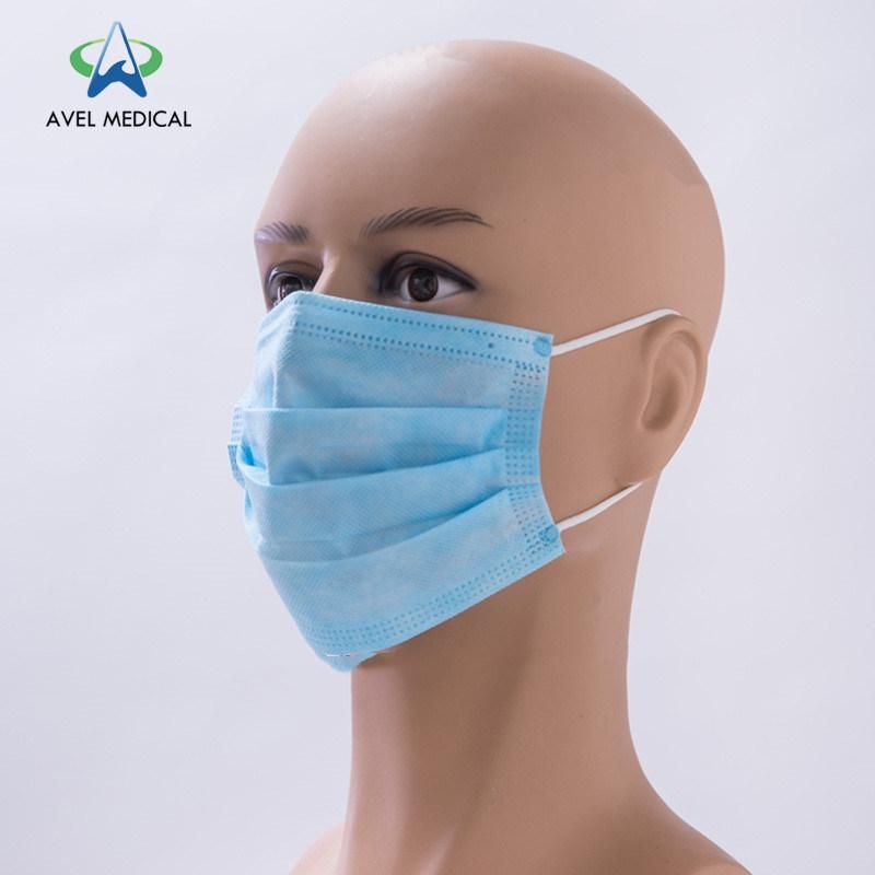 3 Ply Disposable Protective Non Woven Fabric Face Mask Shield with Stock in Bulk Civil Protection Mask