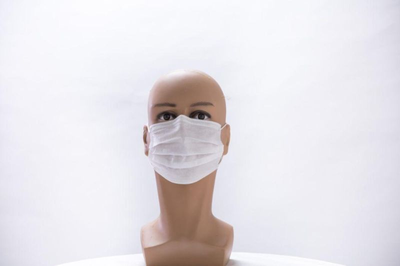 White Disposable 3ply Nonwoven Face Mask with Earloop