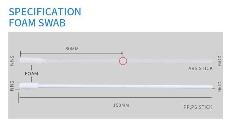 Nice Quality Disposable Virus Sponge Medical Foam Cleaning Swabs