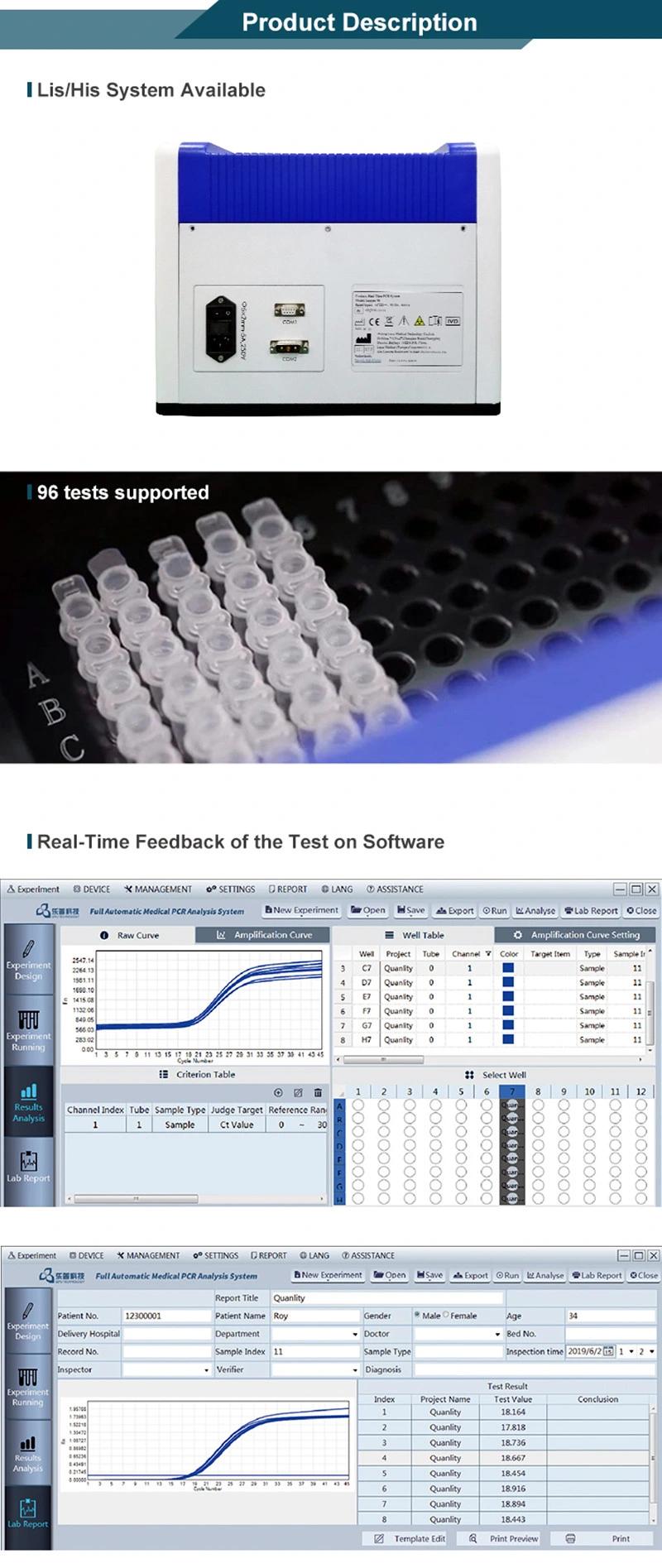 PCR Test Machine Real Time Rapid Real Time PCR Test Real Time PCR Instrument