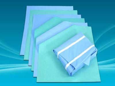 Disposable Medical Autoclave Square Crepe Sterilization Paper with Different Colors