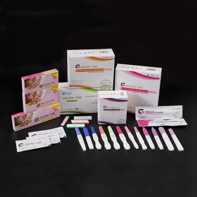 Golden Time Pregnancy Test Kits Brands Urine HCG Rapid Test Midstream