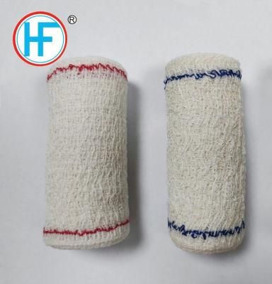 High Quality Factory Supply Red (Blue) Line Elastic Crepe Bandage with CE ISO
