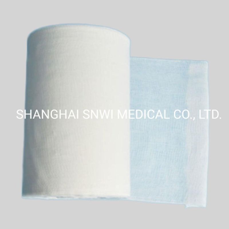 High Absorbent 100% Cotton Medical Surgical Dressing 36" X 100 Yards Bleached Gauze Roll in 4ply 24*20 Threads