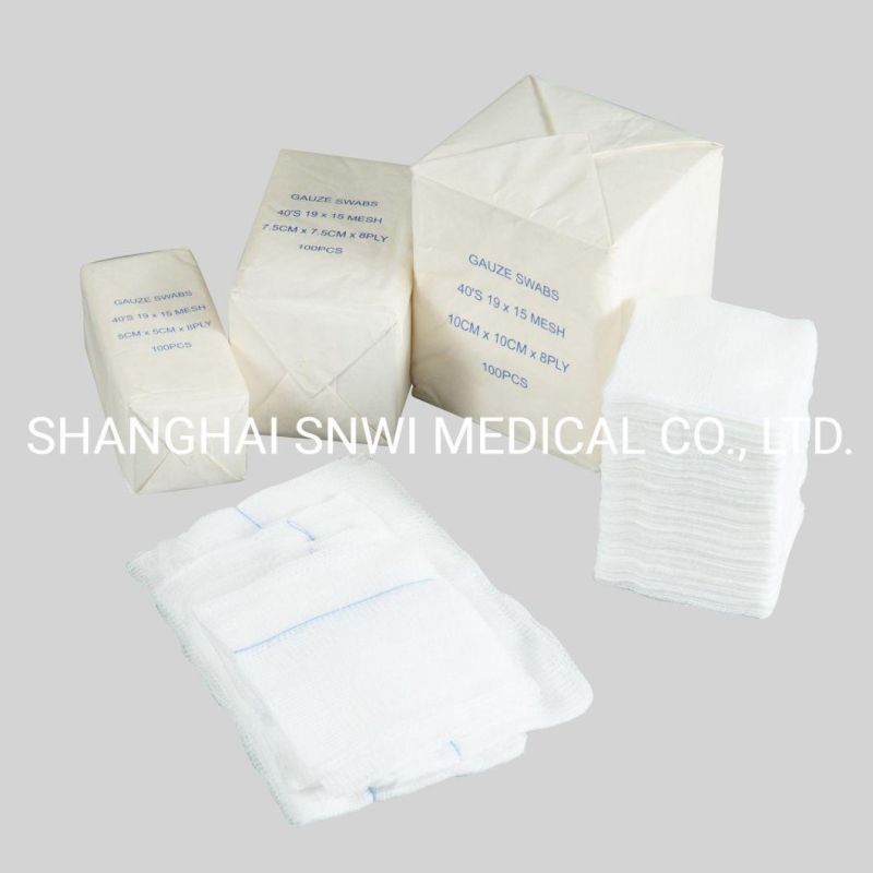 100% Cotton Fabric Wound Dressing Absorbent Gauze Bandage Used in Hospital