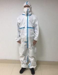 Reliable Blue Disposable Plastic Isolation Gown